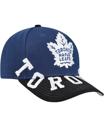 Mitchell & Ness Men's Blue/black Toronto Maple Leaf's Underarch Two-tone Pro Crown Snapback Hat