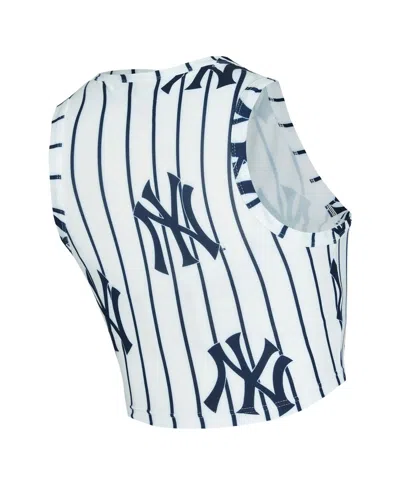 Concepts Sport Women's 2-piece White New York Yankees Pinstripe Record Tank And Shorts Set In White
