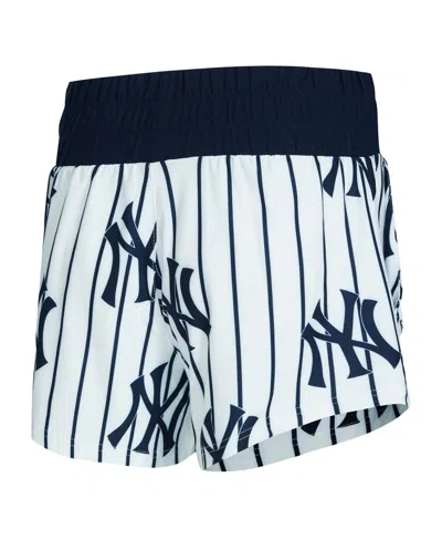 Concepts Sport Women's 2-piece White New York Yankees Pinstripe Record Tank And Shorts Set In White