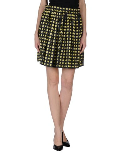Msgm Knee Length Skirt In Yellow