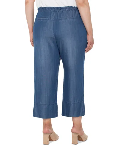 Liverpool Los Angeles Pull On Tie Waist Wide Leg Jeans In Crenshaw