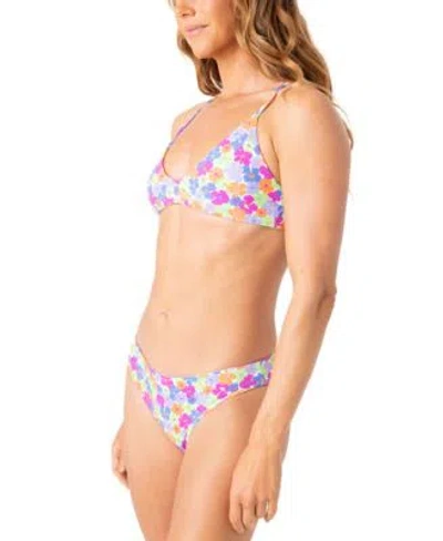 Roxy Juniors California Dreaming Reversible Bikini Top Hipster Bottoms In Multi