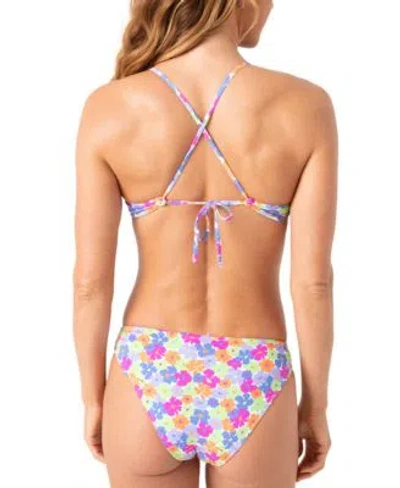 Roxy Juniors California Dreaming Reversible Bikini Top Hipster Bottoms In Multi