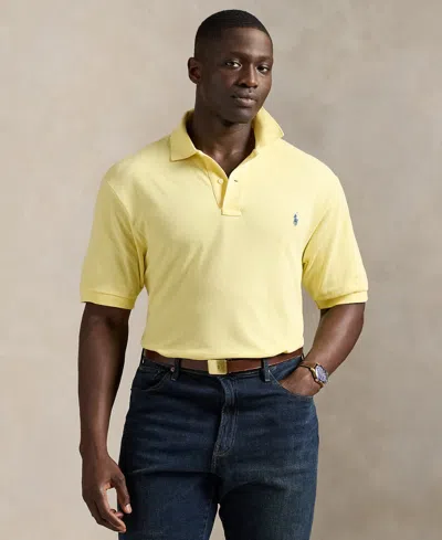 Polo Ralph Lauren Men's Big & Tall The Iconic Mesh Polo Shirt In Yellow