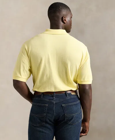Polo Ralph Lauren Men's Big & Tall The Iconic Mesh Polo Shirt In Yellow