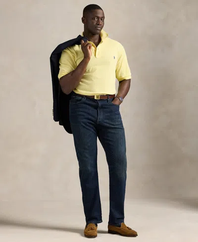 Polo Ralph Lauren Men's Big & Tall The Iconic Mesh Polo Shirt In Yellow