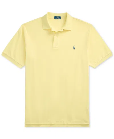 Polo Ralph Lauren Men's Big & Tall The Iconic Mesh Polo Shirt In Yellow