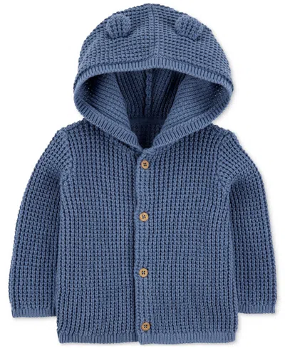 Carter's Baby Boys Hooded Long Sleeve Button Cardigan