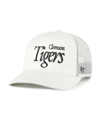 47 Brand Men's And Women'sâ Cream Clemson Tigers Foundation Script Adjustable Trucker Hat