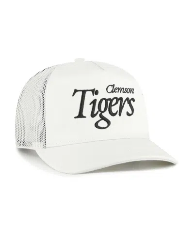 47 Brand Men's And Women'sâ Cream Clemson Tigers Foundation Script Adjustable Trucker Hat