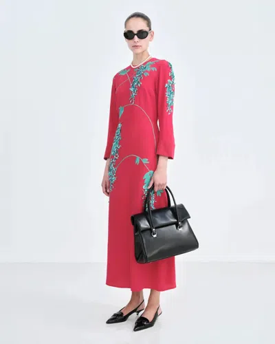 Bernadette Harry Embroidered Silk Maxi Dress