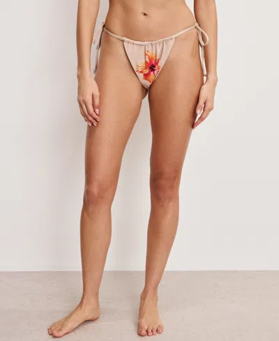 Good American Women's Satin Tiny-ties Floral Bikini Bottoms In Multi