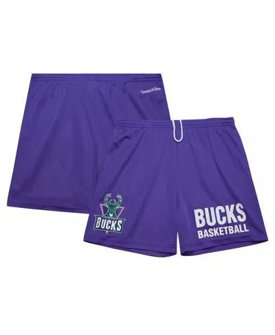 Mitchell & Ness X Purple Milwaukee Bucks Hardwood Classics Gameday Shorts In Purple
