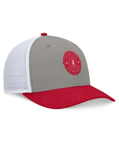 Top Of The World Men's Gray/cardinal Stanford Cardinal Rob Trucker Adjustable Hat