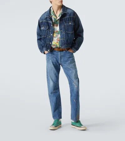 Visvim Crosby Convertible-collar Printed Silk Shirt In Multi
