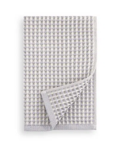 Dkny Pure Yarn Dyed Waffle Cotton Bath And Hand Towel 4-piece Set In Gray