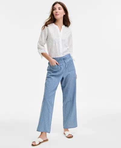 Jones New York Double Patch Pocket Pant In Blue