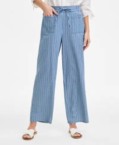 Jones New York Double Patch Pocket Pant In Blue