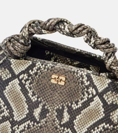 Ganni Bou Bag Small Woman Python Print