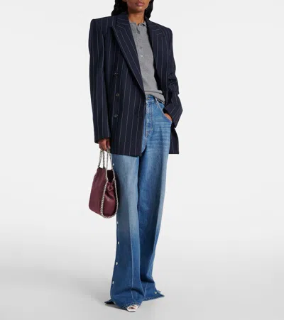 Stella Mccartney Polopullover Aus Kaschmir Und Wolle In Gray