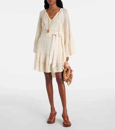 Zimmermann Coco Pointella Lace Dress Cream