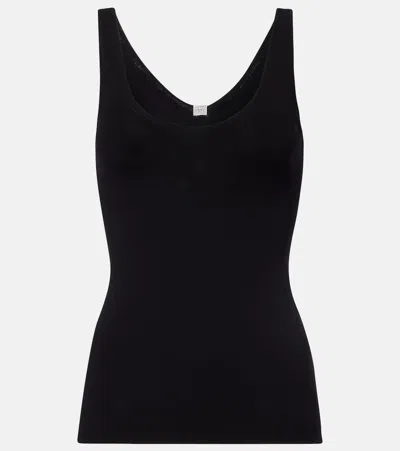 Totême Toteme Curved Rib Tank Top In Black