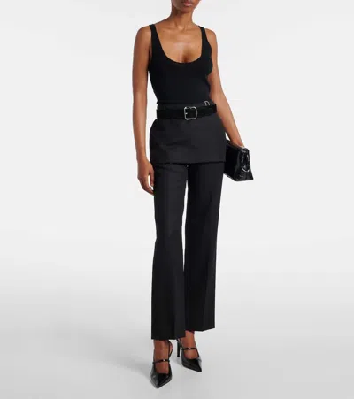 Totême Toteme Curved Rib Tank Top In Black