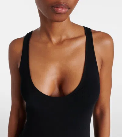 Totême Toteme Curved Rib Tank Top In Black