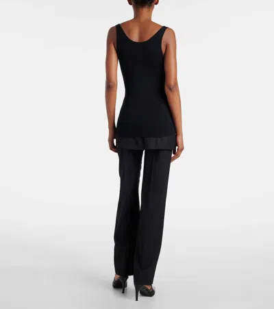 Totême Toteme Curved Rib Tank Top In Black