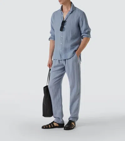 Thom Sweeney Linen Straight Pants