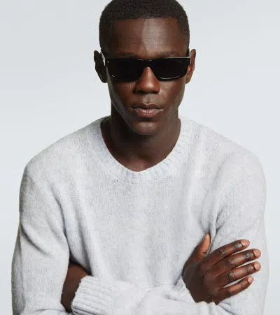 Prada Logo Rectangular Sunglasses In Black