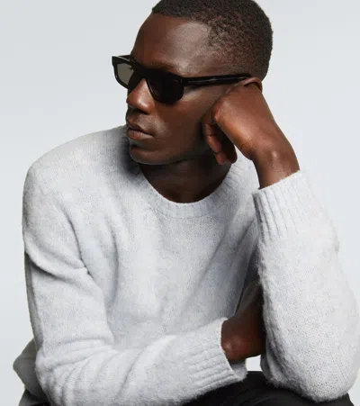 Prada Logo Rectangular Sunglasses In Black