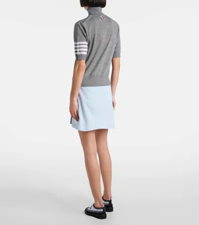 Thom Browne 4- Bar Virgin Wool Sweater In Grey