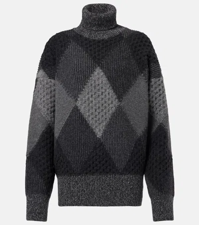 Stella Mccartney Virgin Wool Turtleneck Sweater In Multi