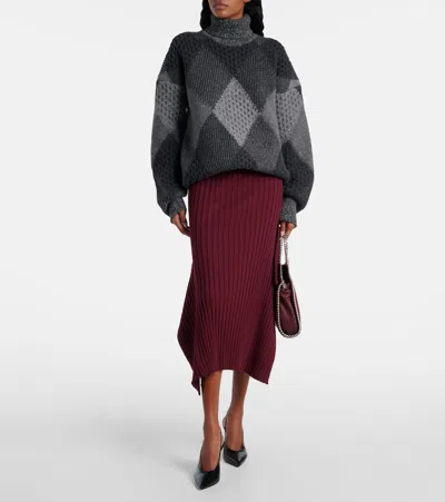 Stella Mccartney Virgin Wool Turtleneck Sweater In Multi