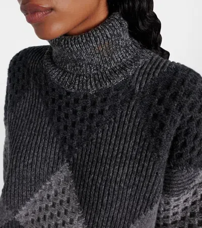Stella Mccartney Virgin Wool Turtleneck Sweater In Multi