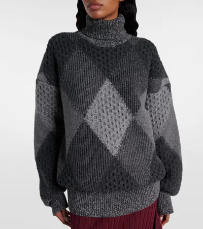 Stella Mccartney Virgin Wool Turtleneck Sweater In Multi