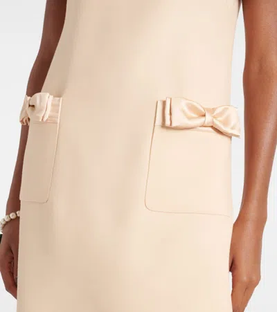 Valentino Knee Length Dress With Bow And Pockets In Nude