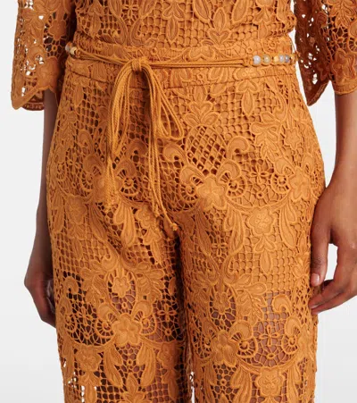 Zimmermann Orange Lace Coco Pant