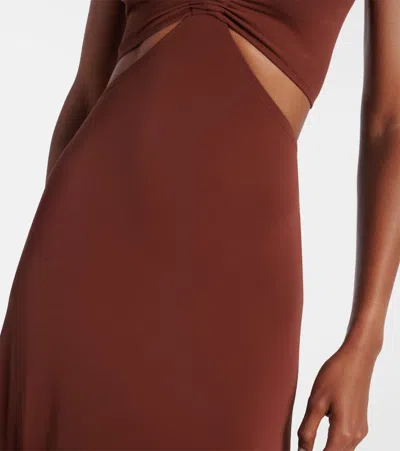 SABA挖剪针织加长连衣裙