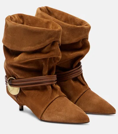 Isabel Marant Embellished Strap Detail Boots In Brown