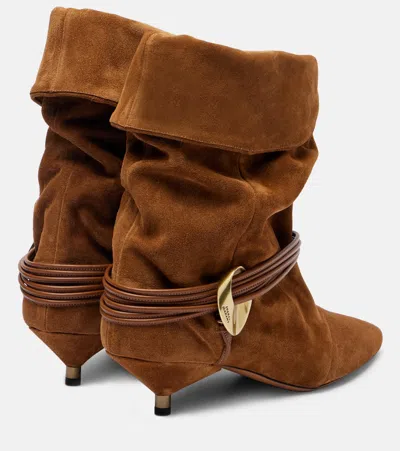 Isabel Marant Embellished Strap Detail Boots In Brown