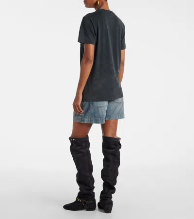 Isabel Marant Étoile Isabel Marant Etoile Slate Cotton Zoeline T-shit In Black