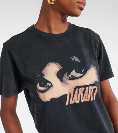 Isabel Marant Étoile Isabel Marant Etoile Slate Cotton Zoeline T-shit In Black