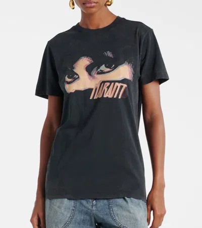 Isabel Marant Étoile Isabel Marant Etoile Slate Cotton Zoeline T-shit In Black