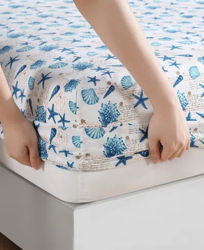 Beatrice Home Fashions Coastal Printed 4-pc. Sheet Set, King