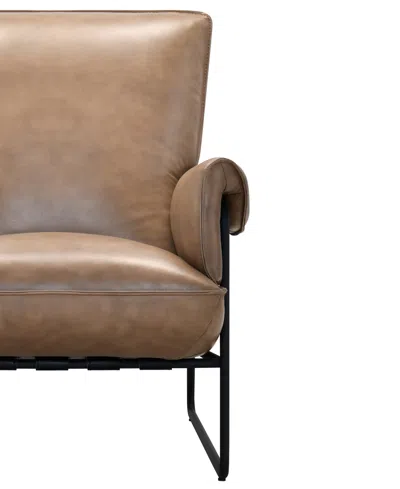 Macy's Briannie Leather Accent Chair, Exclusively At