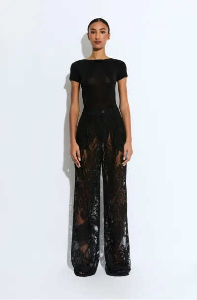 Lapointe Burnout Jersey Relaxed Pleated Pant