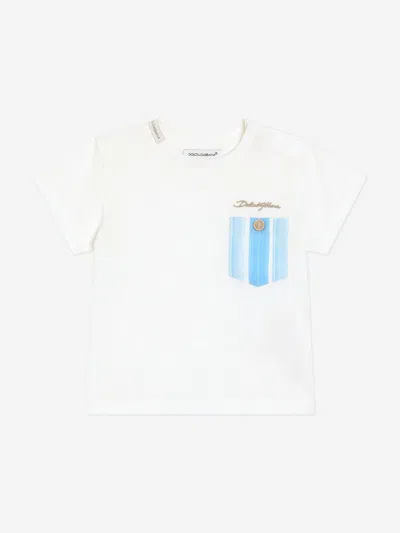 Dolce & Gabbana Boys Striped Pocket T-shirt