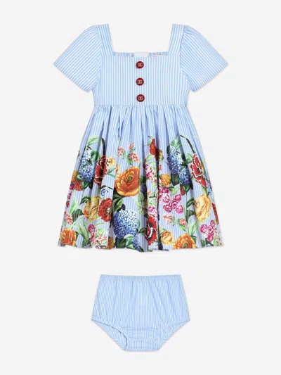 Dolce & Gabbana Floral Print Dress And Bloomers Set